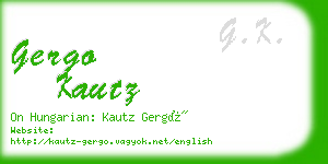 gergo kautz business card